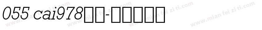 055 cai978字体字体转换
